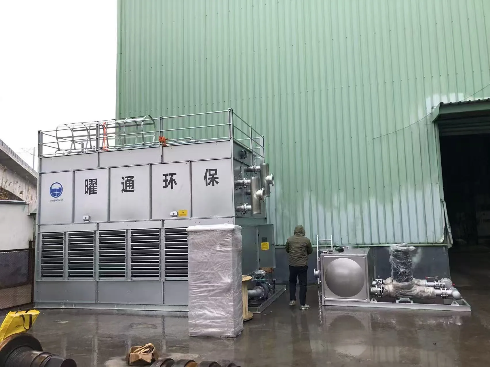 FRP Closed Circuit Cooling Tower by Yaotong Water ready for delivery